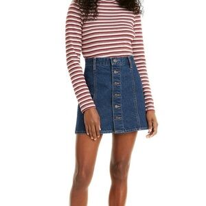 Levi's Women's A-Line Mini Skirt EUC Denim button down skirt